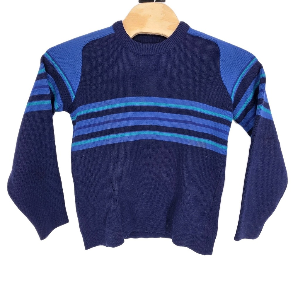 Men Med Sweater 100% Virgin Wool Jonathan Richards Crewneck Nordic Ski Boulder